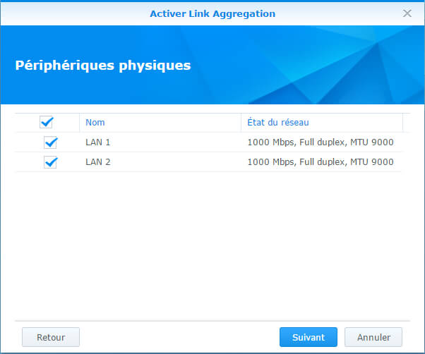 Configurer et tester l'agrégation de liens sur un Synology