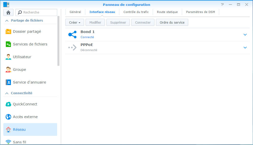 Configurer et tester l'agrégation de liens sur un Synology