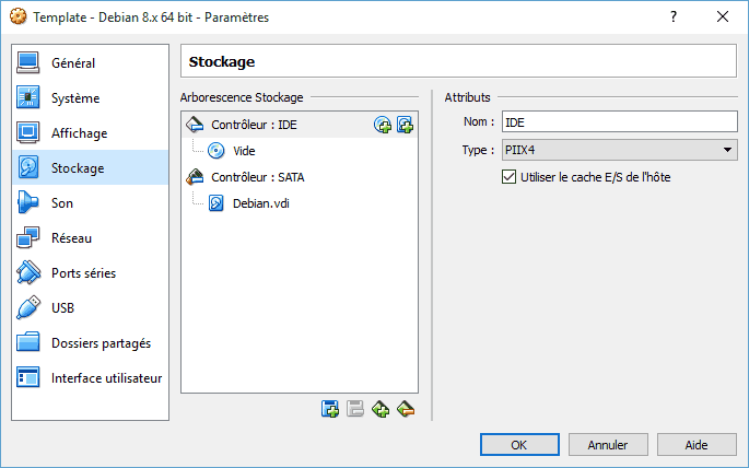 Créer des templates de VM sous Virtualbox