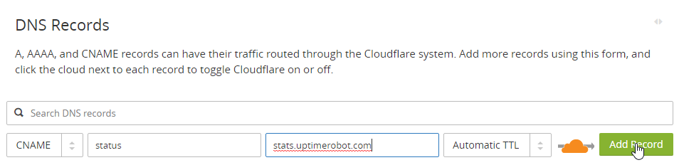 HTTPS et UptimeRobot public status page